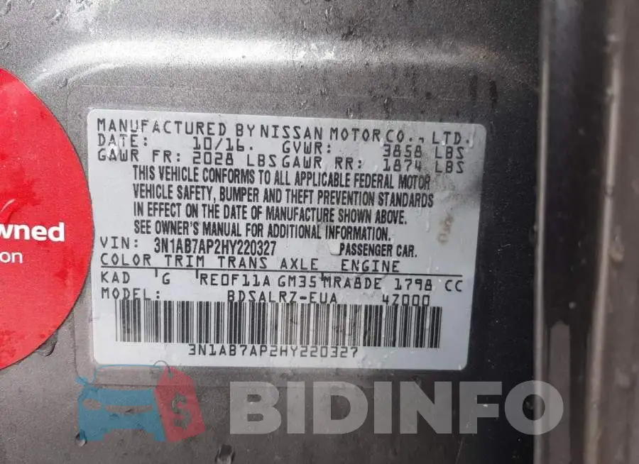 3N1AB7AP2HY220327 Photo# 10