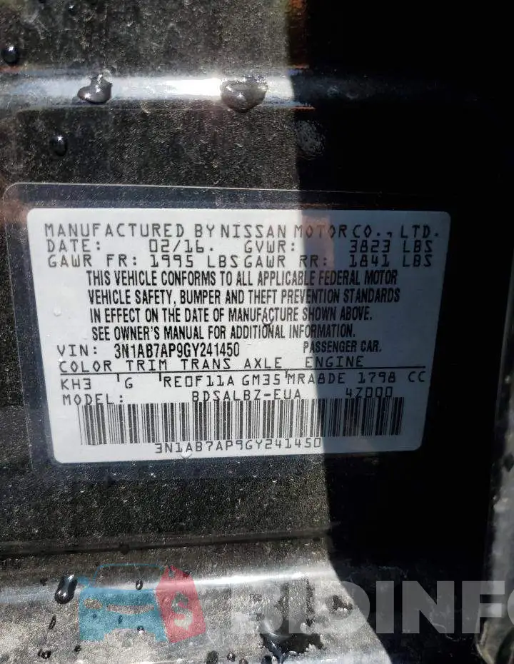 3N1AB7AP9GY241450 Photo# 10