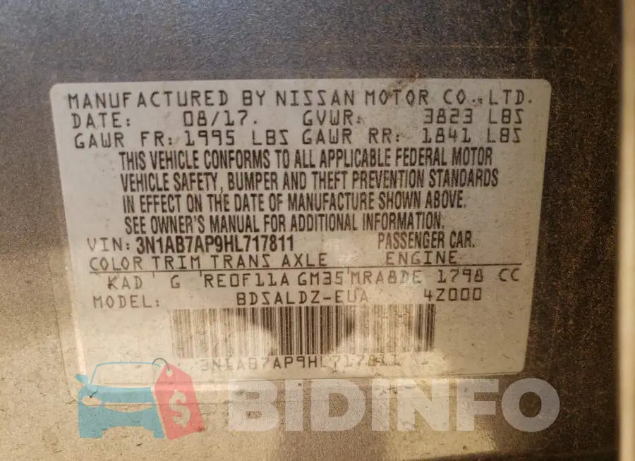 3N1AB7AP9HL717811 Photo# 10