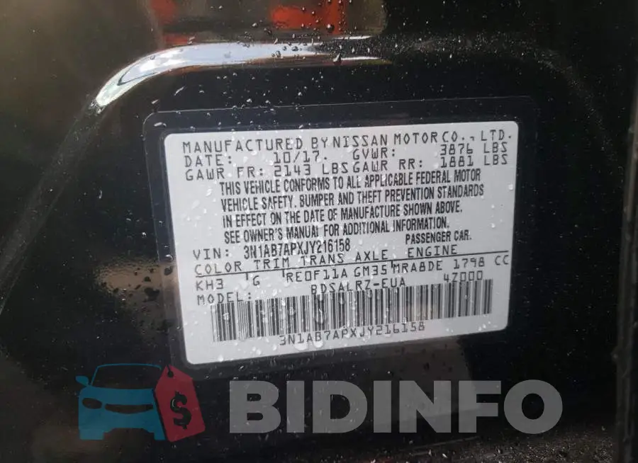 3N1AB7APXJY216158 Photo# 10