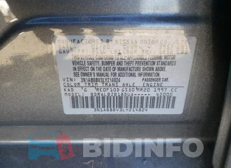 3N1AB8BV3LY214824 Photo# 10