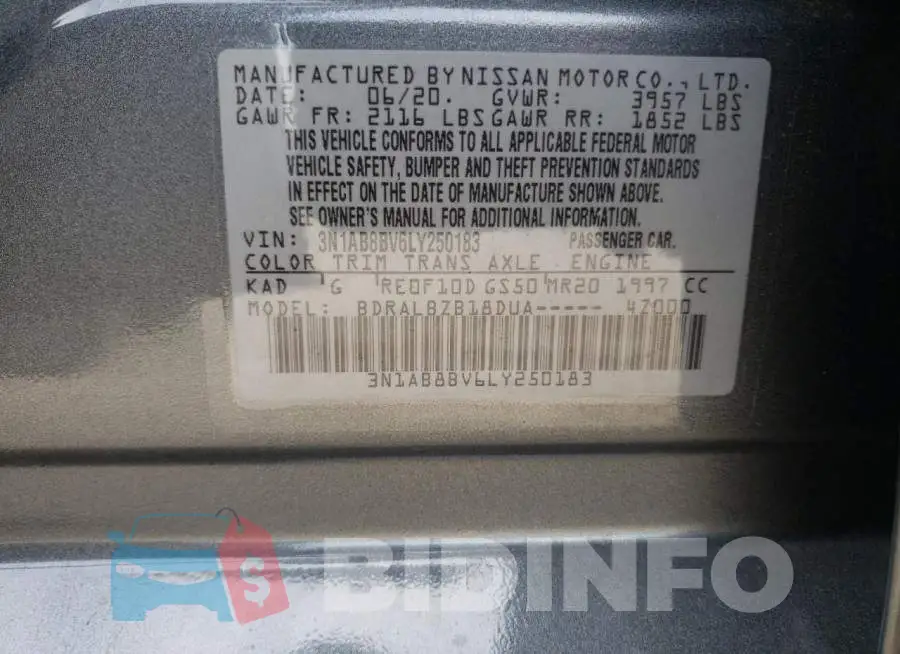 3N1AB8BV6LY250183 Photo# 10