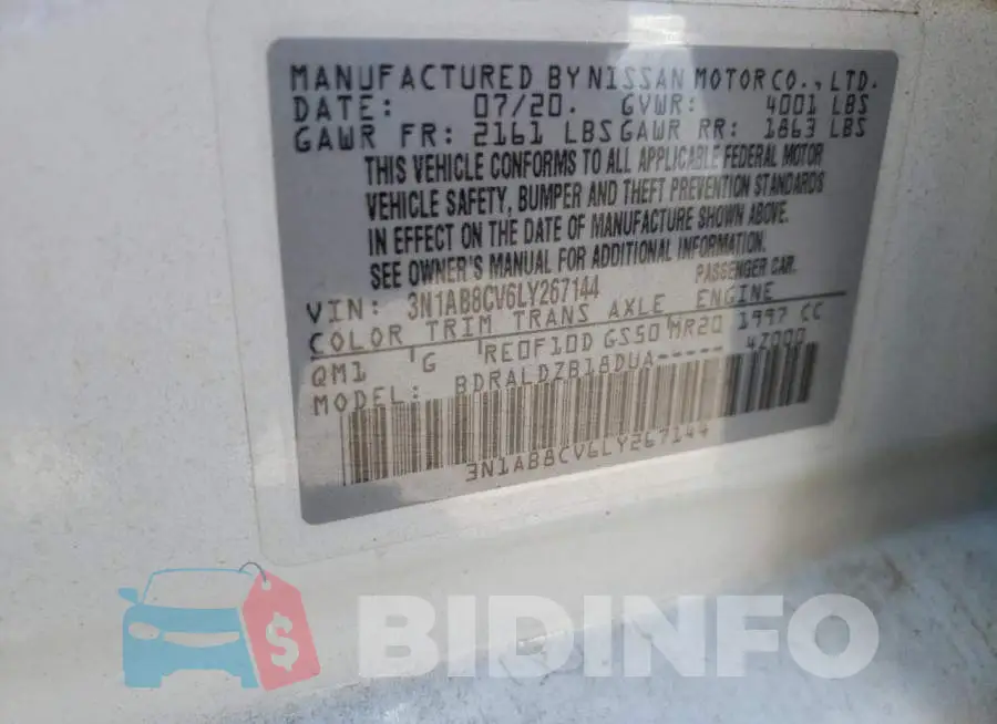 3N1AB8CV6LY267144 Photo# 10