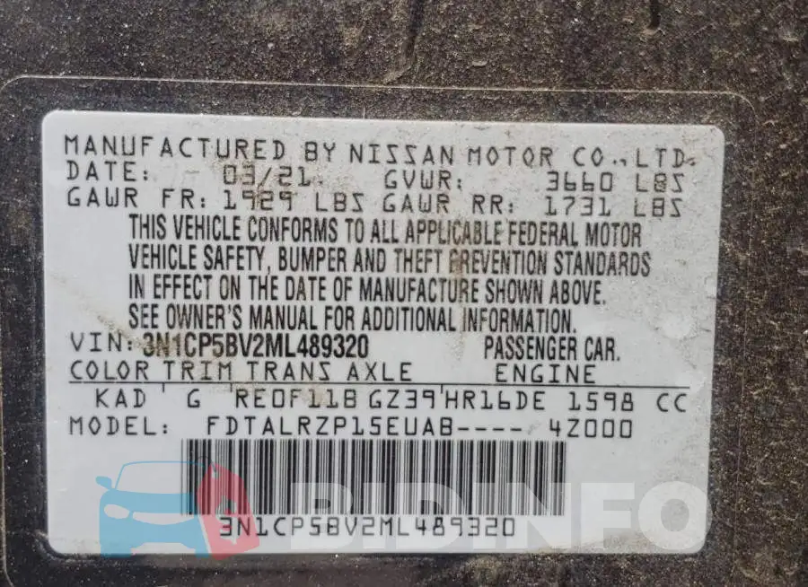 3N1CP5BV2ML489320 Photo# 10