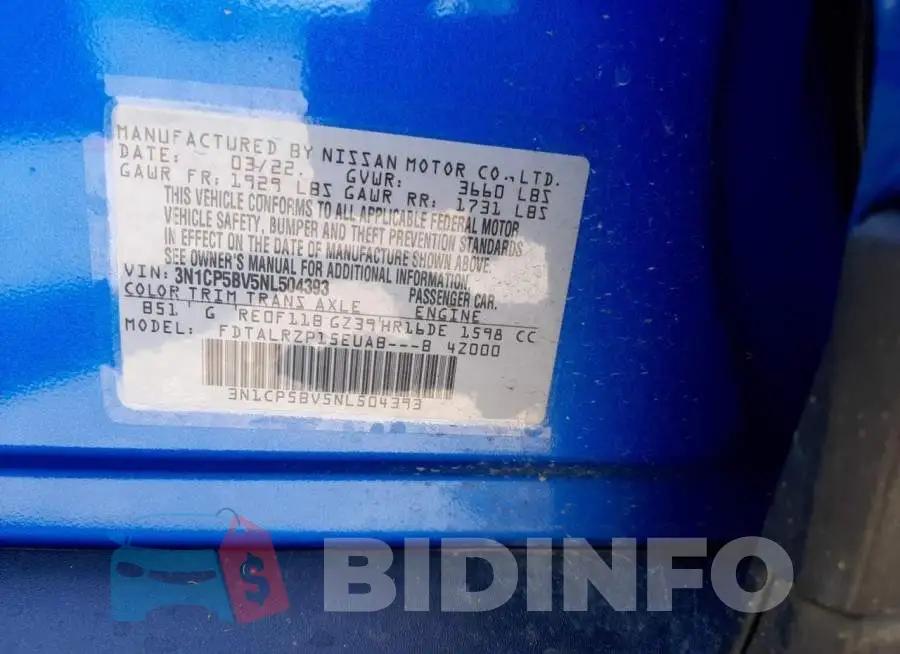 3N1CP5BV5NL504393 Photo# 10