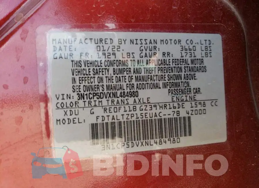 3N1CP5DVXNL484980 Photo# 10