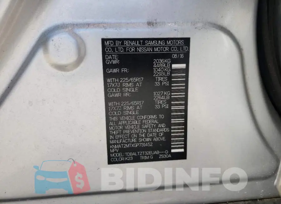 KNMAT2MTXGP731452 Photo# 10
