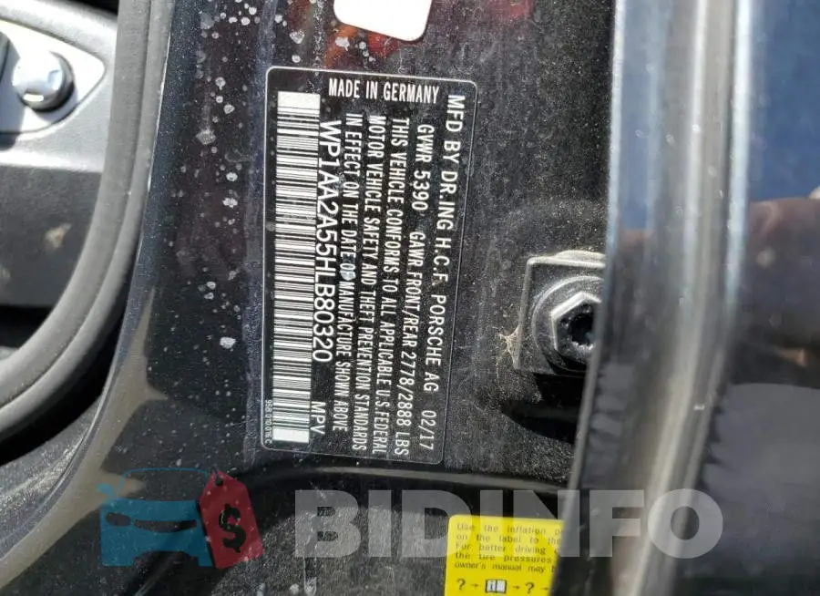 WP1AA2A55HLB80320 Photo# 10
