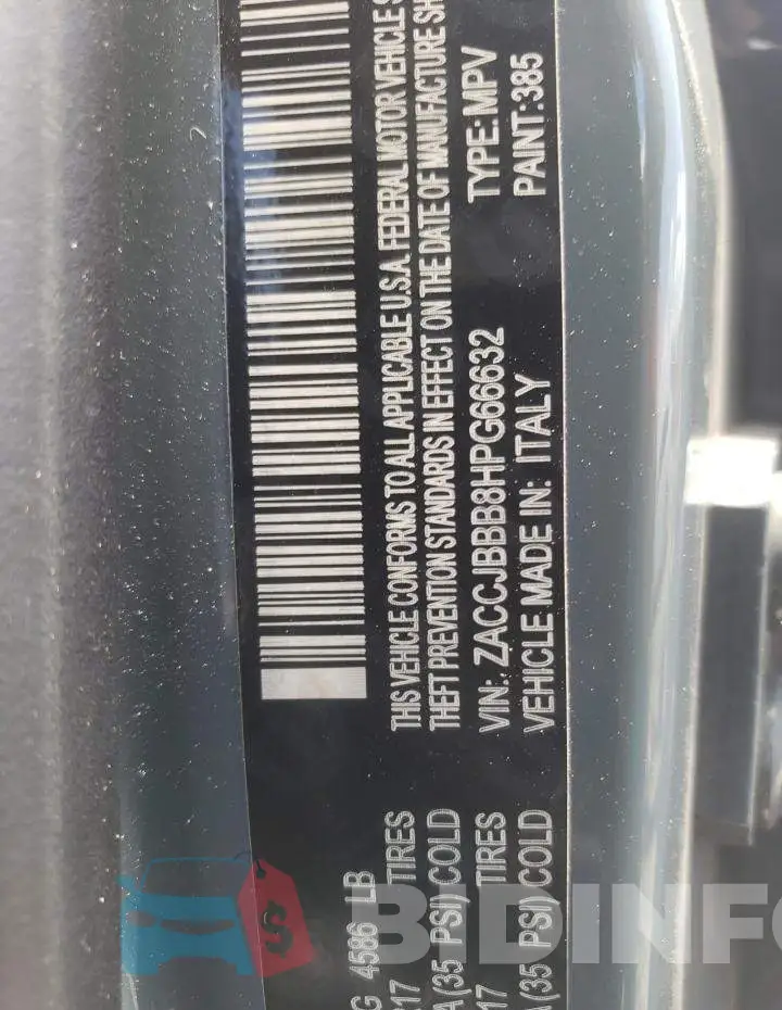 ZACCJBBB8HPG66632 Photo# 10