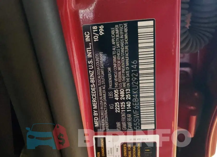 55SWF6EB4KU292146 Photo# 10