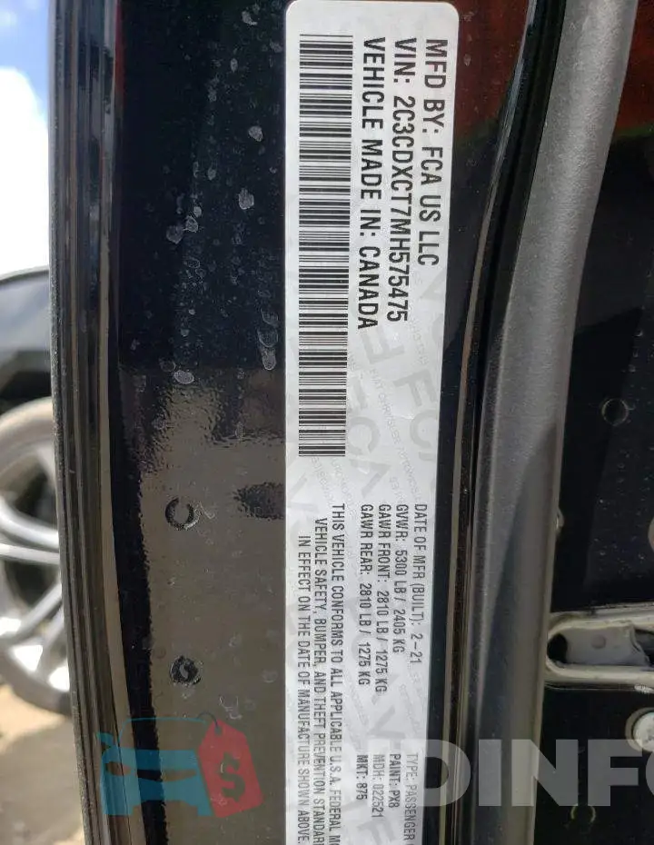 2C3CDXCT7MH575475 Photo# 10