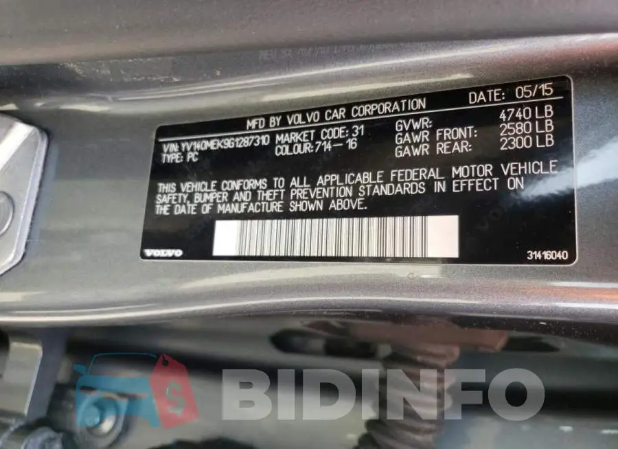 YV140MEK9G1287310 Photo# 10