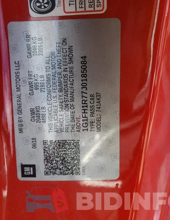 1G1FH1R77J0185084 Photo# 10