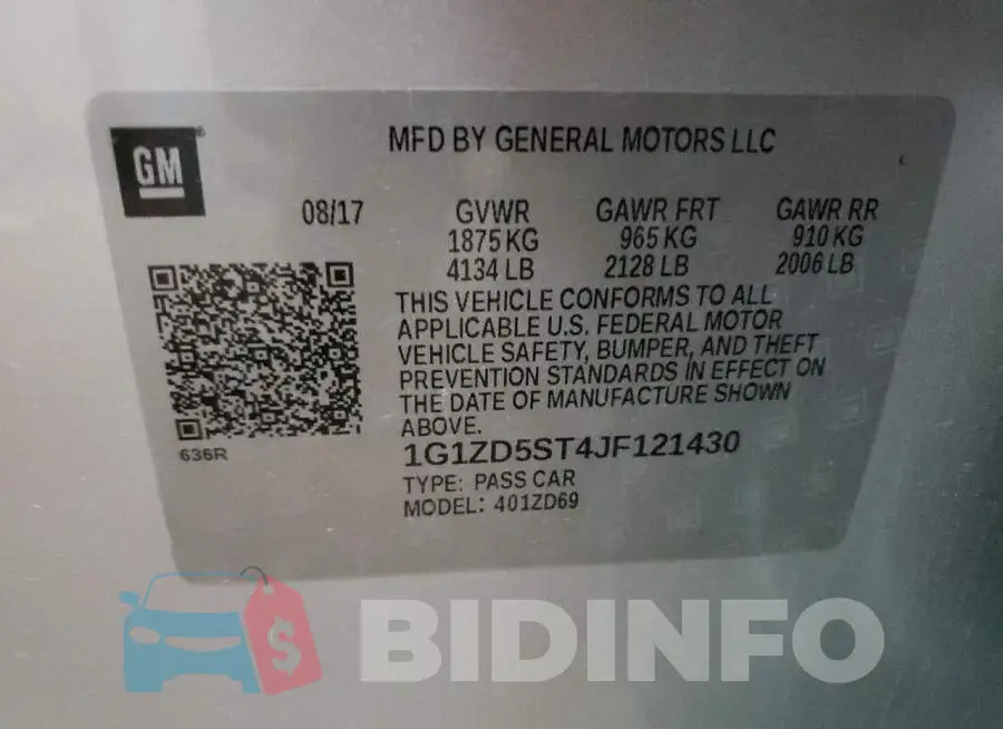1G1ZD5ST4JF121430 Photo# 10