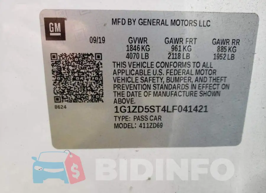 1G1ZD5ST4LF041421 Photo# 10