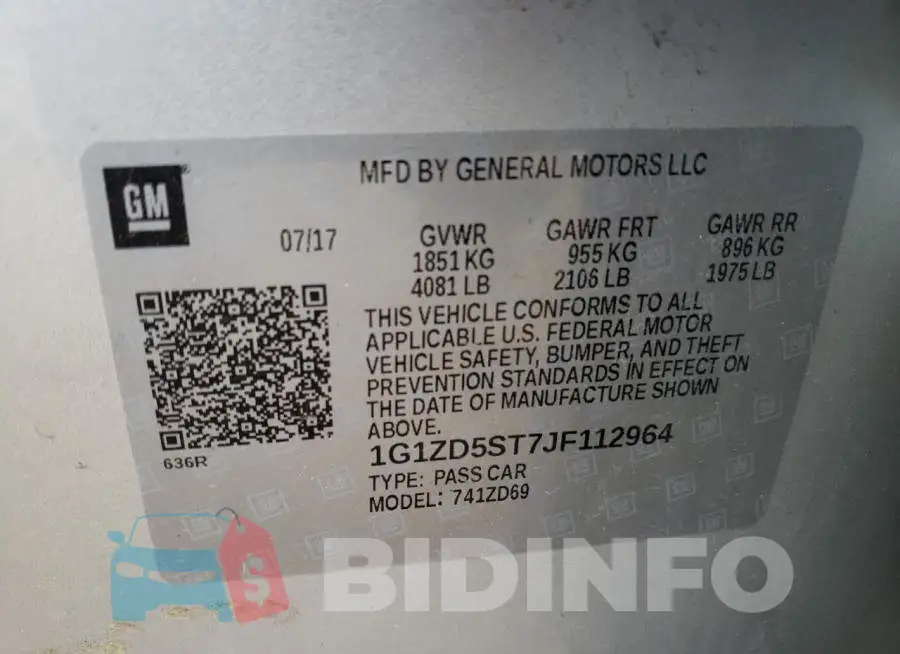 1G1ZD5ST7JF112964 Photo# 10