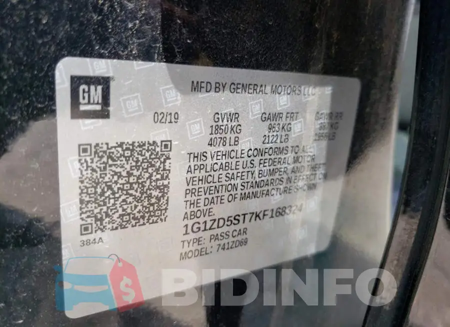1G1ZD5ST7KF168324 Photo# 10