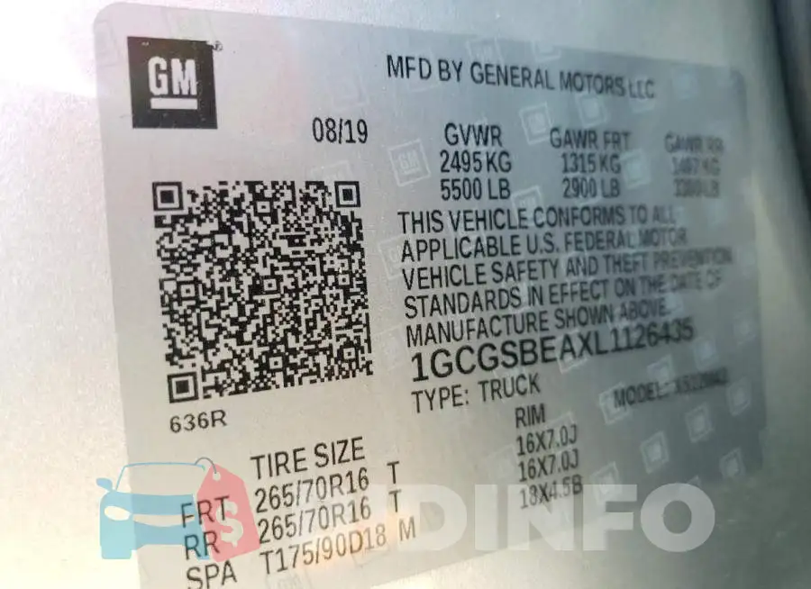 1GCGSBEAXL1126435 Photo# 10