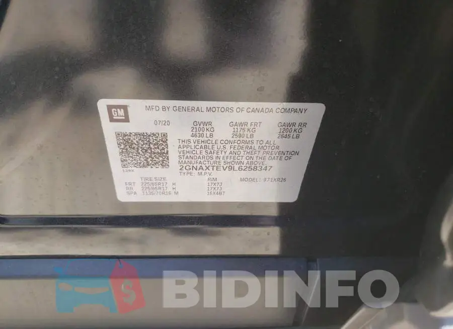 2GNAXTEV9L6258347 Photo# 10