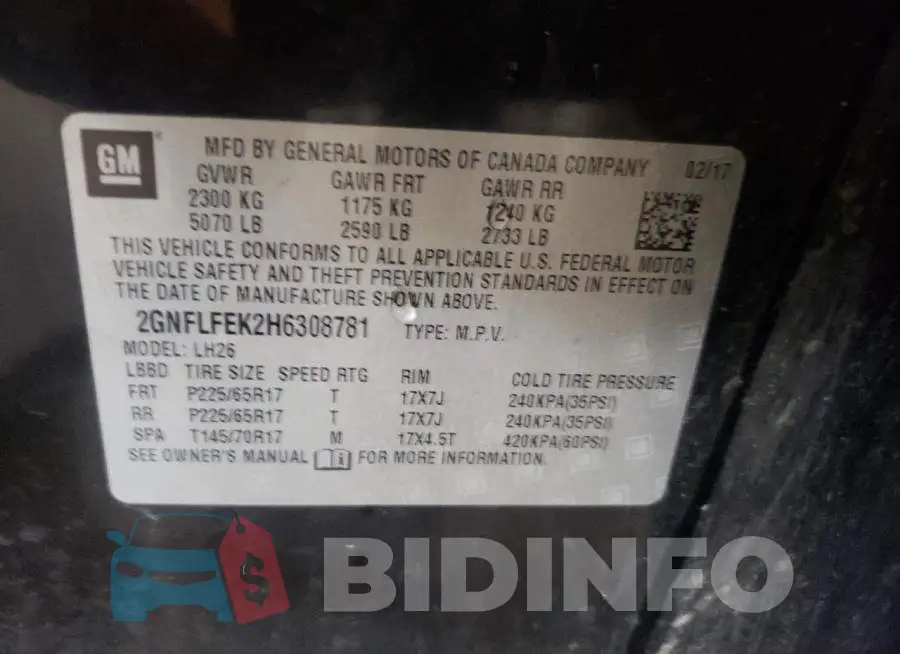 2GNFLFEK2H6308781 Photo# 10