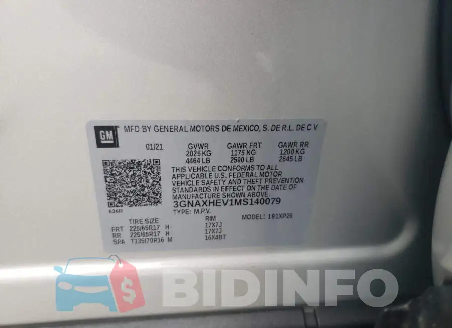 3GNAXHEV1MS140079 Photo# 10