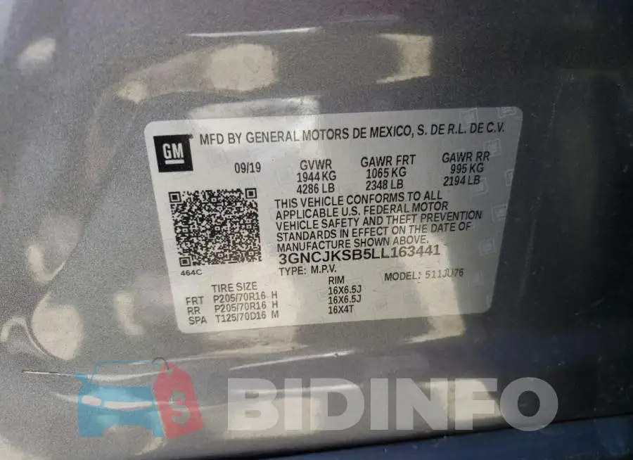3GNCJKSB5LL163441 Photo# 10