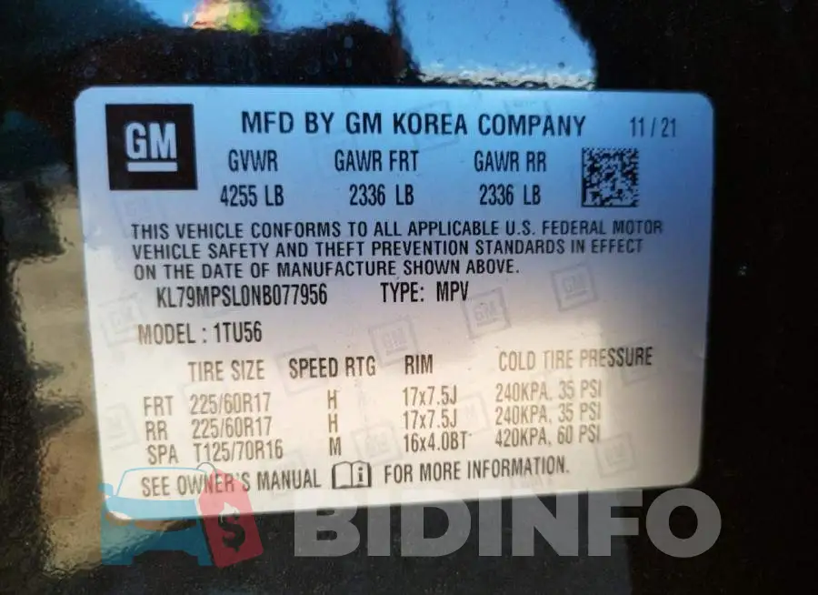KL79MPSL0NB077956 Photo# 10