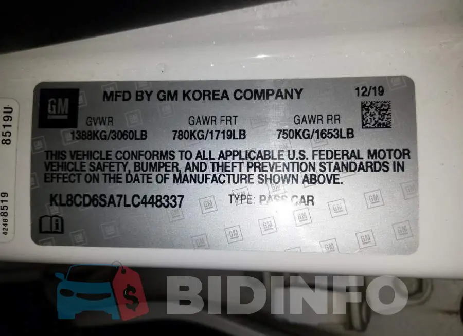 KL8CD6SA7LC448337 Photo# 10