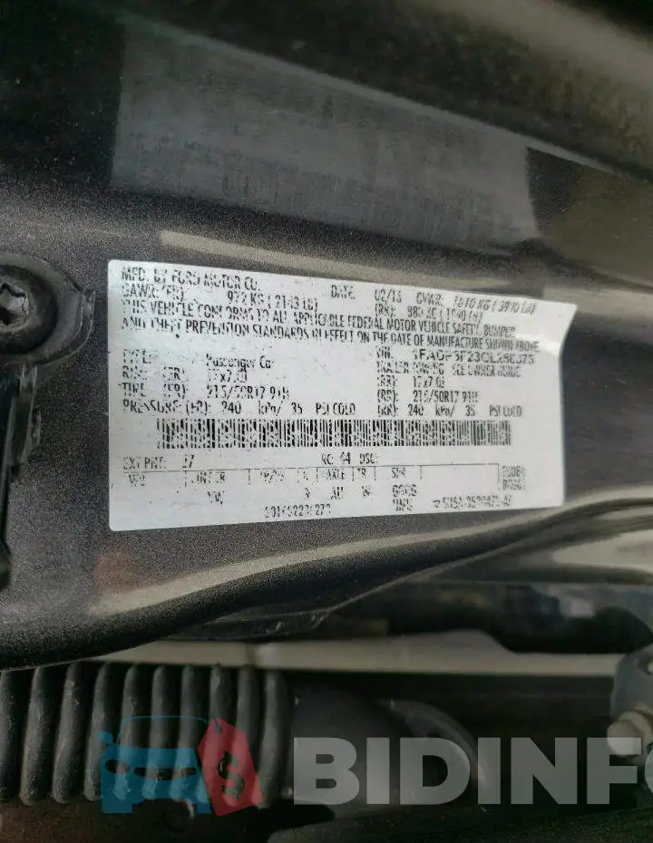 1FADP3F23GL288375 Photo# 10