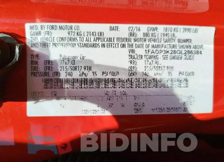 1FADP3K28GL286384 Photo# 10