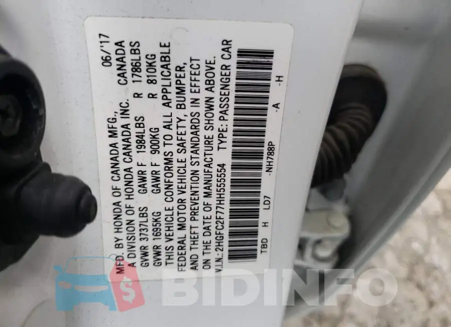 2HGFC2F77HH555554 Photo# 10