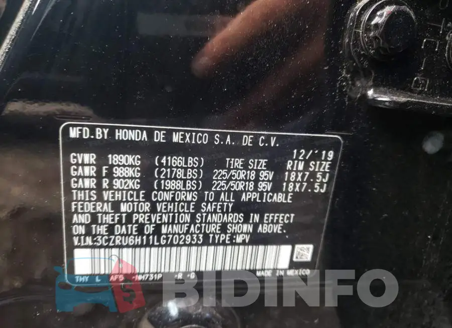 3CZRU6H11LG702933 Photo# 10