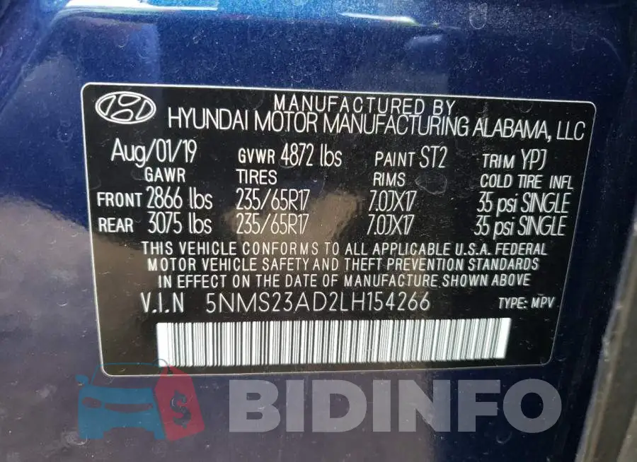 5NMS23AD2LH154266 Photo# 10