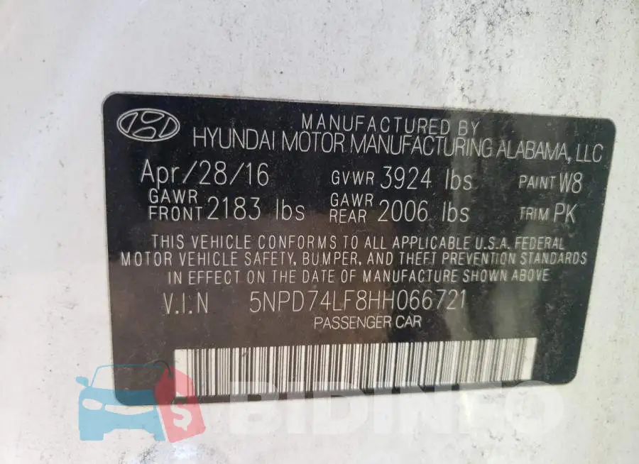 5NPD74LF8HH066721 Photo# 10
