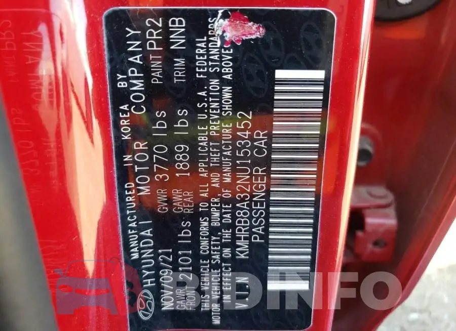 KMHRB8A32NU153452 Photo# 10