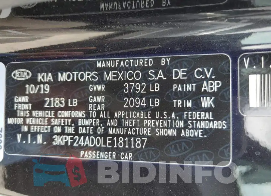 3KPF24AD0LE181187 Photo# 10