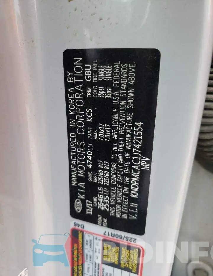 KNDPMCAC1J7421554 Photo# 10