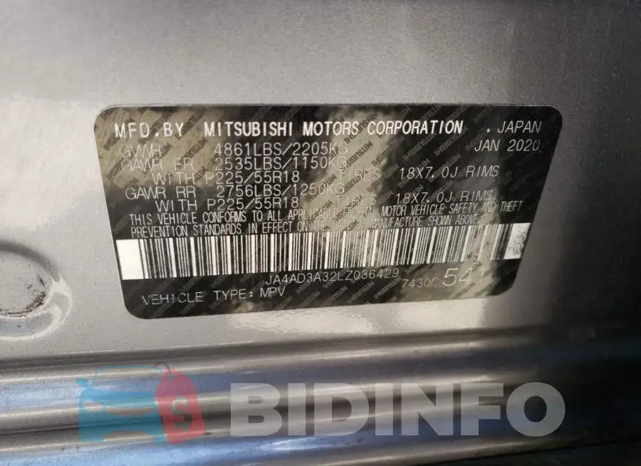 JA4AD3A32LZ036429 Photo# 10