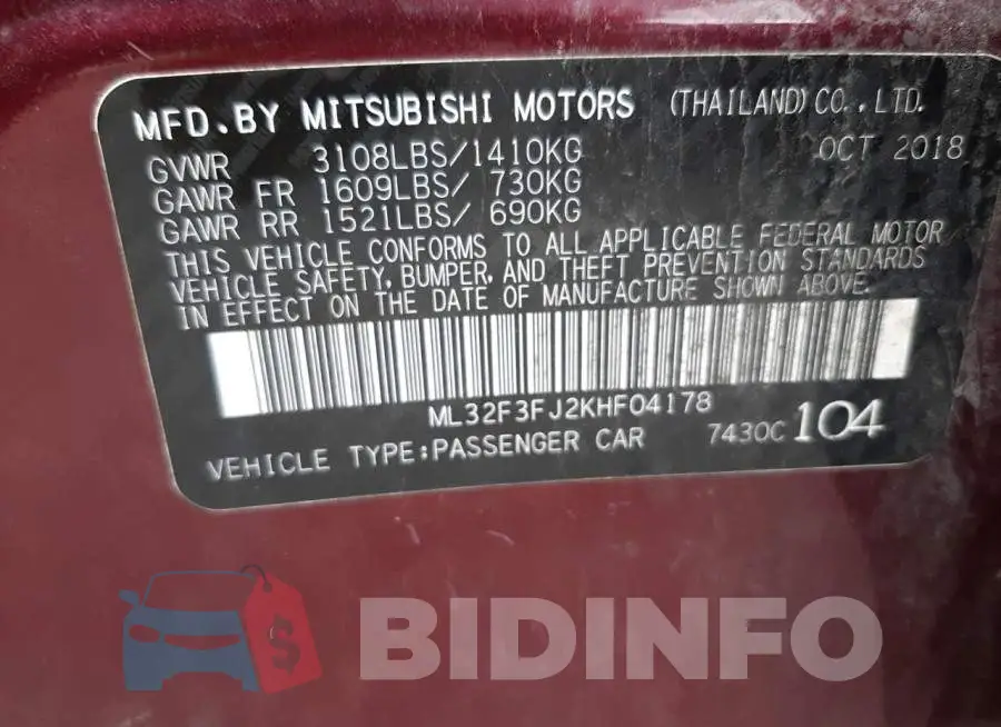 ML32F3FJ2KHF04178 Photo# 10