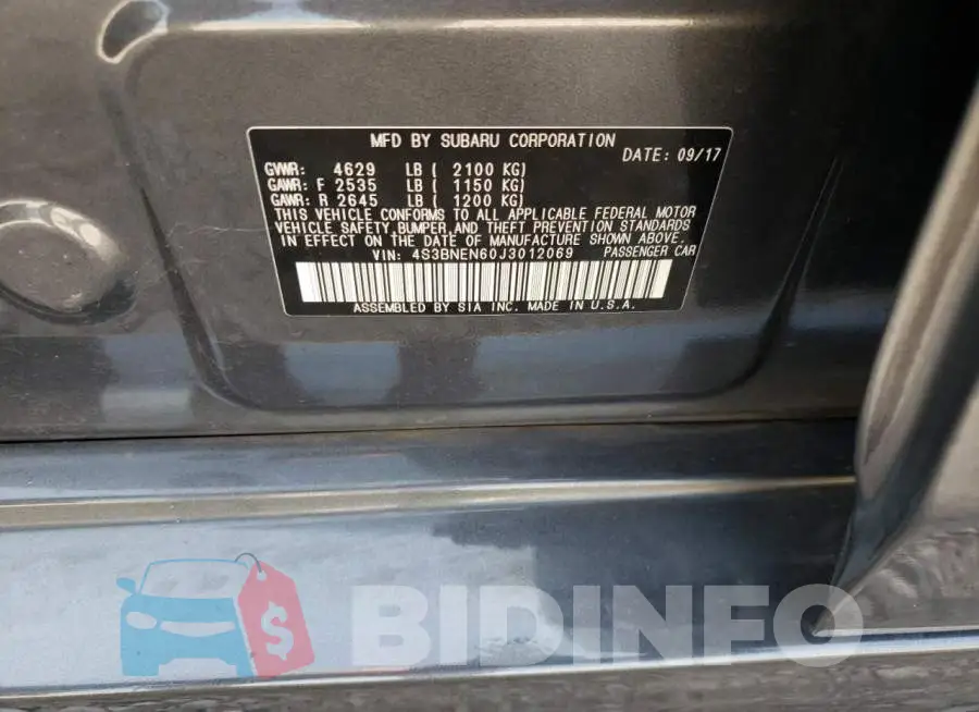 4S3BNEN60J3012069 Photo# 10