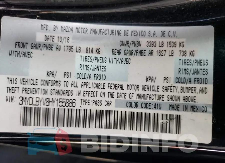 3MYDLBYV8HY155886 Photo# 10