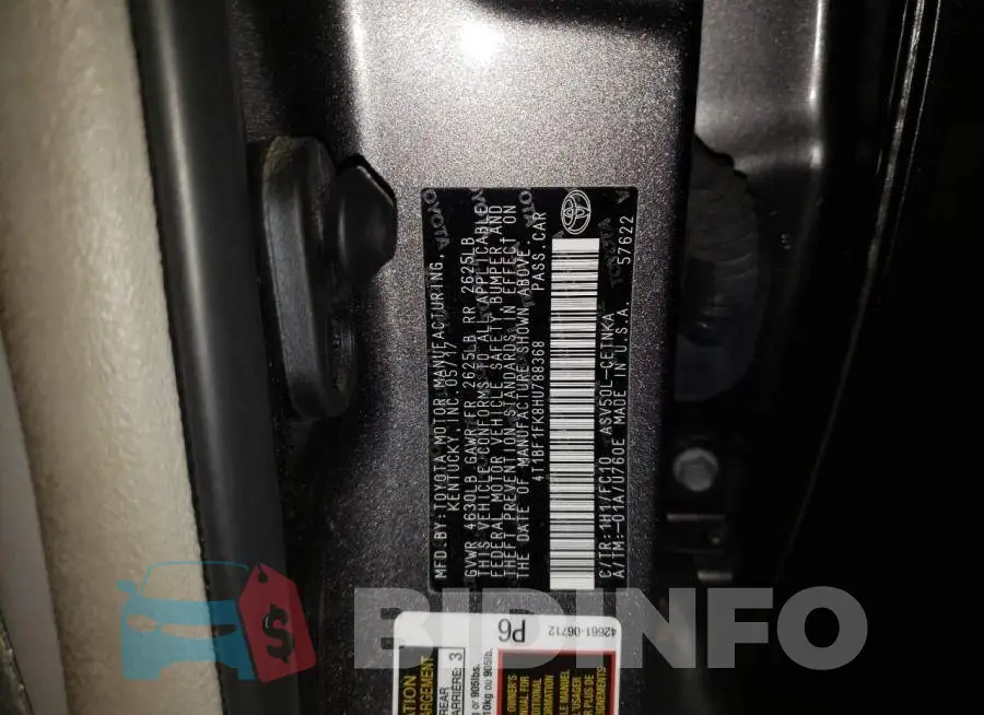 4T1BF1FK8HU788368 Photo# 10