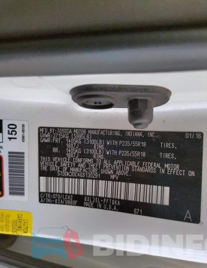 5TDDK3DC4GS130291 Photo# 10