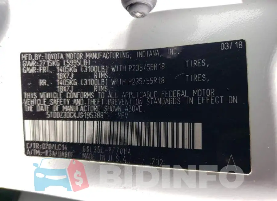 5TDDZ3DCXJS195388 Photo# 10