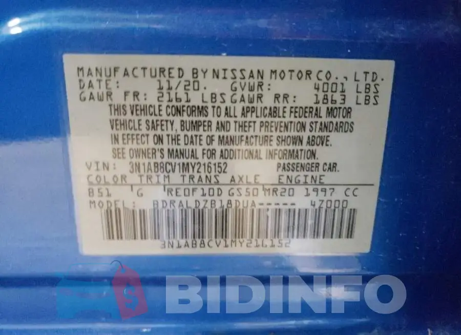 3N1AB8CV1MY216152 Photo# 10