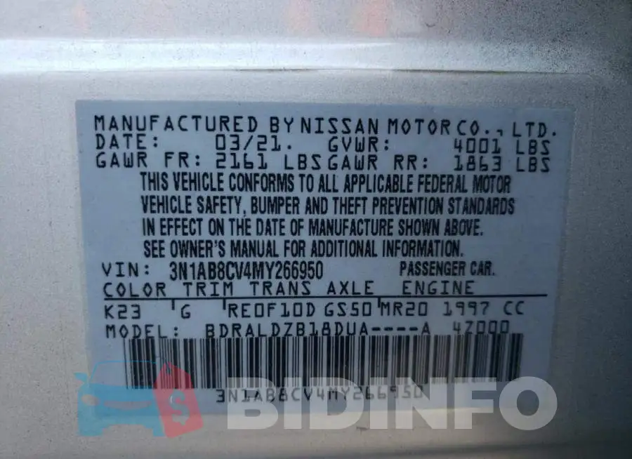 3N1AB8CV4MY266950 Photo# 10