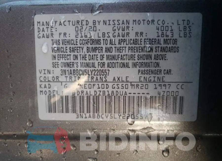 3N1AB8CV5LY220557 Photo# 10