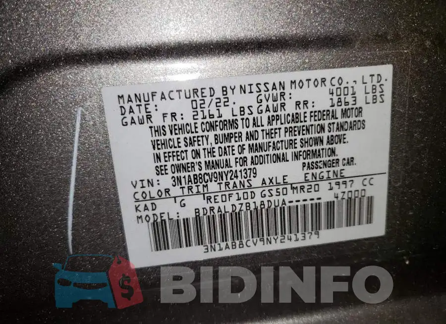3N1AB8CV9NY241379 Photo# 10