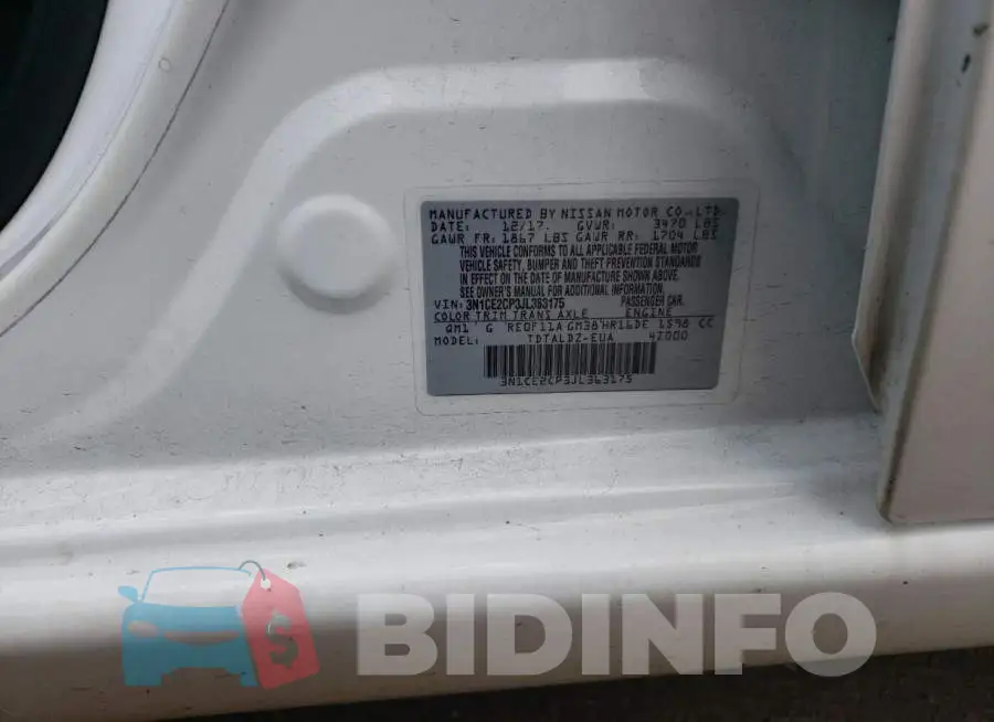 3N1CE2CP3JL363175 Photo# 10