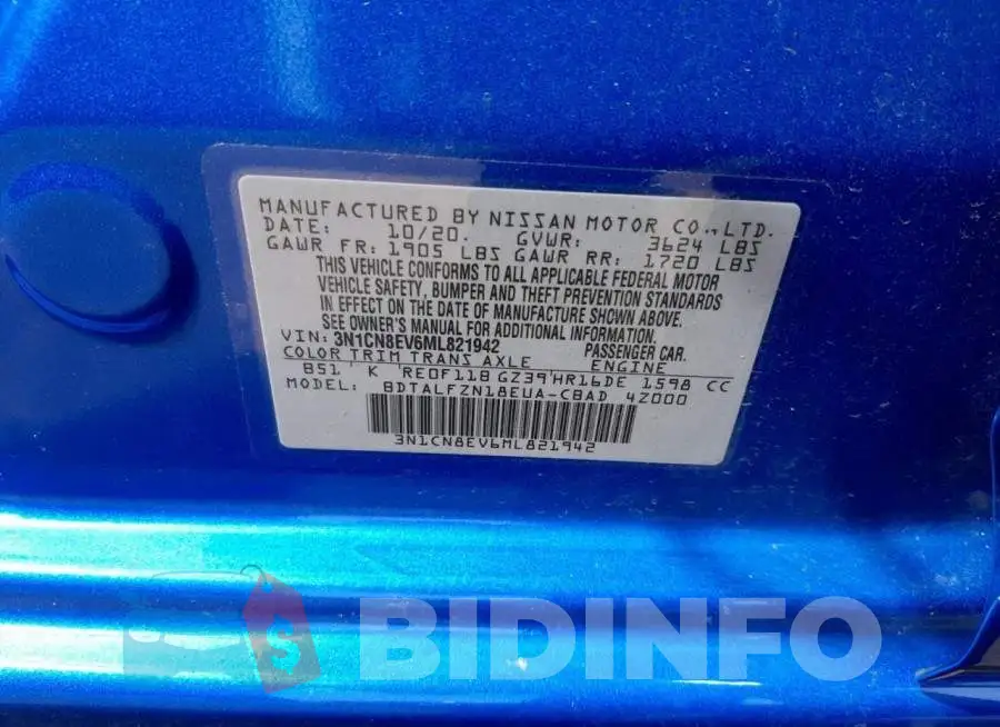 3N1CN8EV6ML821942 Photo# 10